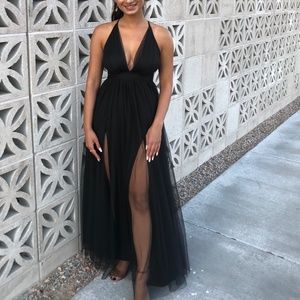 Plunging Maxi Dress